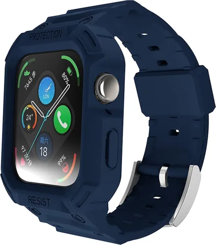 Für Huawei Watch Fit 3 TPU Arm Band mit integriertem Gehäuse D- Blau