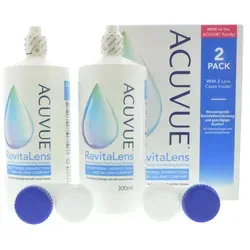 Acuvue RevitaLens Kombilösung 2x300 ml - Kontaktlinsenpflegemittel mit leistungsstarker Reinigung und Desinfektion, sorgt für hohen Tragekomfort über 16 Stunden dank integriertem Benetzungsmittel.