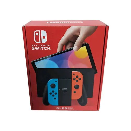 Nintendo Switch OLED Spielkonsole mehrfarbig - tragbare Gaming-Konsole, 3 Spielmodi für maximalen Spaß zuhause und unterwegs, 64 GB Speicher