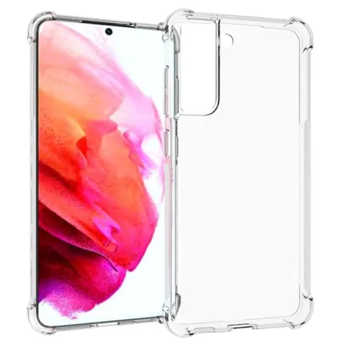 iMoshion Softcase,Backcover Hülle kompatibel mit Samsung Galaxy S21 FE – Shockproof Case Handyhülle – Silikon Schutzhülle in Transparent [Verstärkte Ecken, Stoßfest, Dünn]