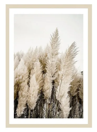 Wandbild Gerahmter Kunstdruck CHEB, Beige, B 50 cm