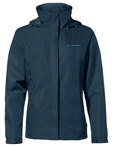 VAUDE Damen Women's Escape Light Jacket - Leichte Regenjacke, Dark Sea, 42 EU - Funktionsjacken: Atmungsaktive und wasserdichte Jacke mit CEplex Active Membran, ideal für wechselhaftes Wetter und umweltfreundlich hergestellt.