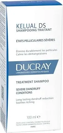 Ducray Kelual DS Treatment Shampoo 100 ml - Shampoo gegen Schuppen für Männer & Frauen, reinigt sanft die Kopfhaut und stärkt die Haarfasern für gesundes, glänzendes Haar.