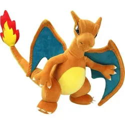 Jazwares Pokémon Plüsch-Tier Glurak 28 x 40 cm - Kuschelweich und in Geschenkbox - Kuscheltiere: Offiziell lizenziertes Glurak Plüschtier, perfekt zum Kuscheln und als Geschenk für Pokémon-Fans jeden Alters.