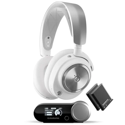 SteelSeries Arctis Nova Pro Wireless Xbox -Multi-System Gaming Headset -Magnetische Neodym-Treiber -Active Noise Cancellation -Infinity Power System -ClearCast Gen 2-Mic –PS5, Switch 2, PC -Weiss
