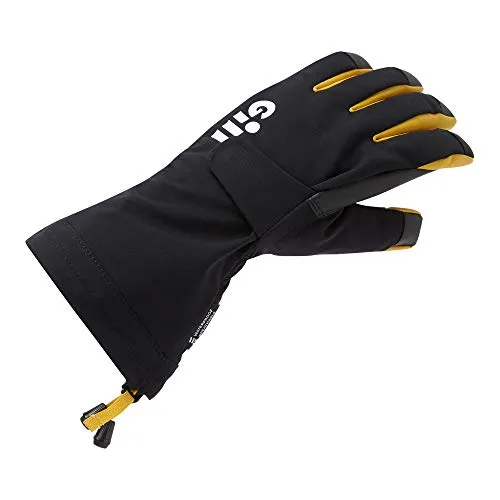 Gill Helmsman Gloves 7805 - Schwarz - Atmungsaktiv und wasserdicht - Hochwertige Handschuhe in Größe S mit vorgeformten Fingern für eine perfekte Passform. Elastische Bündchen und verlängerte Stulpen sorgen für optimalen Schutz bei widrigen Wetterbedingungen.