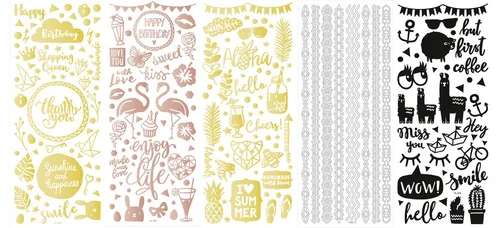 folia Relief-Sticker "GANZJAHR" Blattformat: 100 x 240 mm 10 Blatt