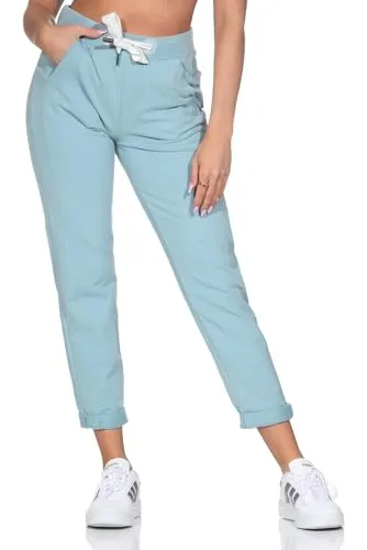 Elbsand Brinja Damen 7/8 Hose, Sweathose, gerade Schnittform