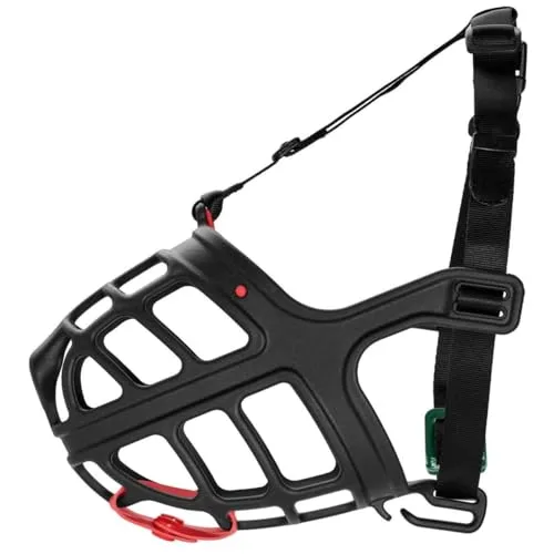 HUNTER ALBURY Hundemaulkorb mit Giftköderschutz, Größe 1, schwarz - Maulkörbe für Hunde mit herausnehmbarem Giftköderschutz, flexibel und robust aus TPE, stufenlos verstellbar für optimale Passform, ideal für sicheres Hecheln und Wasseraufnahme.