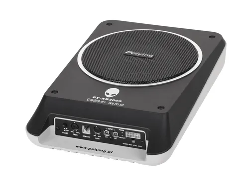 Peiying PY-NB3000 Auto Aktiv Subwoofer Flach 200W - Subwoofer mit 200W Leistung, ideal für platzsparende Einbaupositionen wie unter dem Sitz oder im Kofferraum, inklusive Fernbedienung für einfache Steuerung.