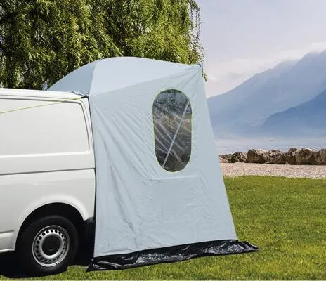 Reimo Upgrade Dome Premium Heckzelt für VW T5/T6/T6.1 - Innovatives Heckzelt mit Flügeltüren für VW T5/T6/T6.1. Das Kuppeldach sorgt für ein großzügiges Raumgefühl und bietet optimalen Schutz bei jedem Wetter.