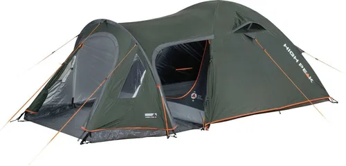 High Peak Kuppelzelt Kira 3.1 - Zelt für 3 Personen mit Tunnelvorbau, bietet Wetter- und Klimaschutz für trockene Nächte, ideal für Camping und Outdoor-Abenteuer.