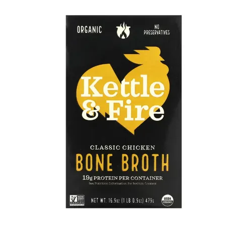 Kettle & Fire, Bone Broth, Classic Chicken, Knochenbrühe, 479 g