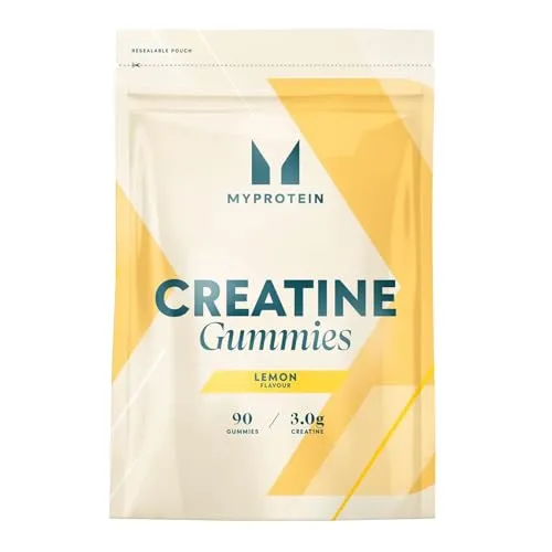 Myprotein Creatin Gummies - 3g Kreatin pro Portion - 90 Gummibärchen - Leckere Creatine Gummies mit Zitronengeschmack - Unterstützt Muskelwachstum, Kraft und Leistung