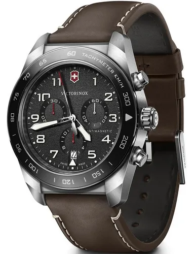 Victorinox 242046 Herrenuhr Swiss Army Chrono 42mm 10ATM - Chronograph mit 10 ATM Wasserdichtigkeit, antimagnetisch und Swiss Made Uhrwerk – ideal für stilbewusste Herren.