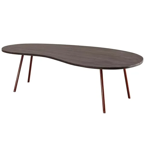 FINEBUY Couchtisch FB50928 – Moderner Sofatisch aus Akazie - Eleganter Couchtisch (122x34,5x63 cm) aus massivem Akazienholz mit schwarzem Metallgestell, ideal für stilvolle Wohnräume und ein gemütliches Ambiente.