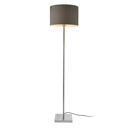 lux.pro Stehleuchte 151cm - Moderne Standleuchte in Grau - Standleuchte aus Metall, 151 cm hoch, mit stilvollem Design und praktischem Schnurzwischenschalter. Ideal für Wohnzimmer oder Büro. Lieferung ohne Leuchtmittel.