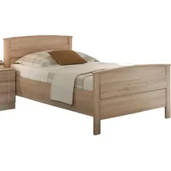 Seniorenbett Komfortbett höhenverstellbar Eiche Sonoma 100x200 - Klassisches Seniorenbett in Eiche Sonoma Nachbildung, höhenverstellbar für individuelle Sitzhöhe und optimalen Komfort. Ideal für alle Lattenrosttypen und Motorrahmen.