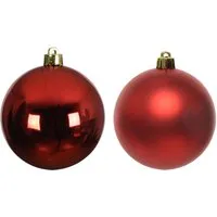 Marelida Christbaumkugeln Weihnachtskugeln Christbaumschmuck Kunststoff 4cm Rot 16St