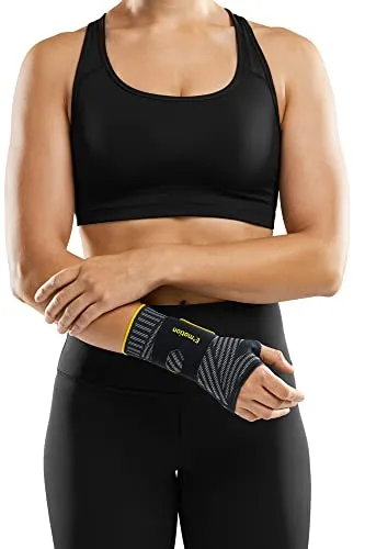medi Manumed active E+motion 3.0 Handgelenkorthese | Ergonomisch & Leistungsstark - Bandagen für Hände & Gelenke, bietet effektive Stabilisierung und Schmerzreduktion durch kompressives Gestrick und 3D-Silikon-Quarz-Pelotte für Massageeffekt.