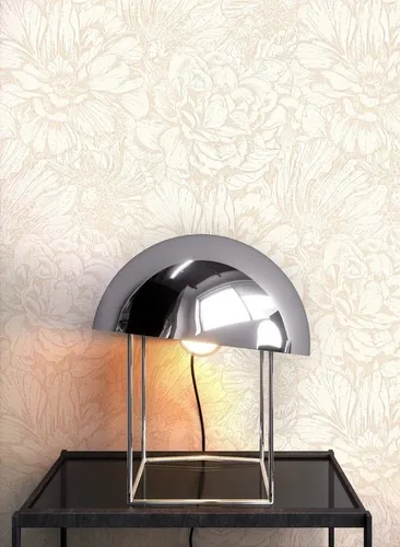 Newroom Vliestapete, Beige Tapete Floral Blumen - Blumentapete Vintage Weiß Creme Romantisch Modern Natur Blätter für Wohnzimmer Schlafzimmer Küche