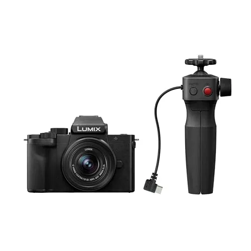 Panasonic Lumix DC-G100DVEGK: Vlogging Kamera mit 20,3 MP und Stativgriff - Spiegelreflex- & Systemkameras, ideal für Vlogger mit 5-Achsen-HYBRID-I.S. für verwacklungsfreie Videos und 180° drehbarem Monitor für kreative Flexibilität.