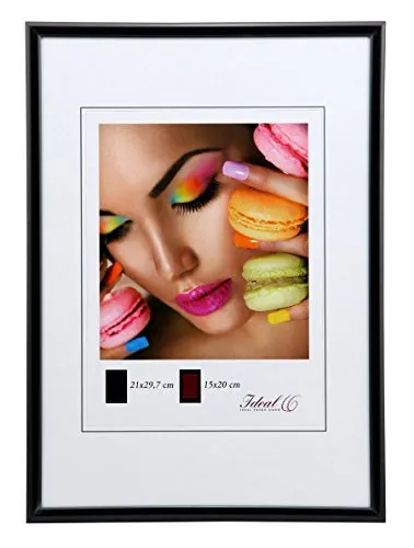 Ideal Life Kunststoff Bilderrahmen Wanddeko Collage Poster Bilder Foto Rahmen: Farbe: Schwarz | Format: 21x29,7 DIN A4