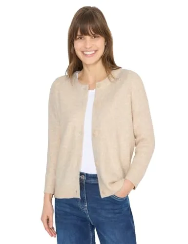 Cecil Damen Kurzer Cardigan - Bequeme Strickjacke mit Rundhalsausschnitt und 3/4-Ärmeln, ideal für lässige Outfits und den täglichen Komfort.