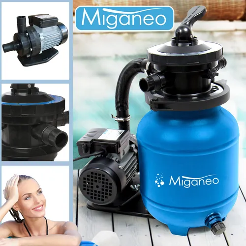 Miganeo Sandfilteranlage Dynamic 6500 Speed Clean | blau | 4,5 m3/h Leistung