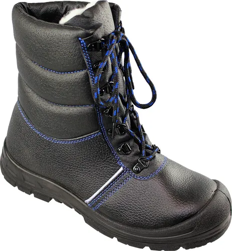 Hase Island S3 Winter-Sicherheitsstiefel aus Rindleder Größe 46 - Forststiefel & Schnittschutzstiefel, wasserabweisend und atmungsaktiv mit Stahlkappe für optimalen Schutz. Ideal für Bau, Handwerk und Logistik.