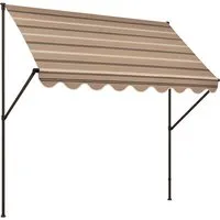 Angerer Klemmmarkise beige mit Nadelstreifen, 350 cm breit - Markise & Terrassenüberdachung mit zeitlosem Design, wasser- und schmutzabweisend, stufenlos verstellbar für individuellen Schatten.