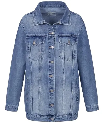 Rock Creek Damen Jeansjacke Boyfriend-Stil 3XL - Elegante Damen-Jeansjacke von Rock Creek im Boyfriend-Stil. Strapazierfähiges Material und lockere Passform für optimalen Tragekomfort. Ideal für jeden Anlass und perfekt kombinierbar!