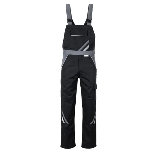 Planam Highline Herren Latzhose schwarz Schiefer Zink Modell 2712 Größe 30 - Bequemes Bundsystem mit vielen Verstaumöglichkeiten, ideal für echte Macher