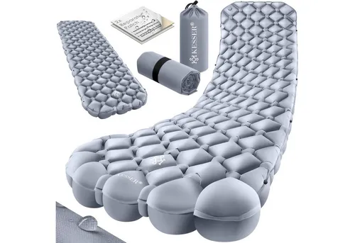 KESSER® Camping Matratze - Aufblasbare Luftmatratze für Outdoor - Isomatten mit innovativem Luftkammerwabensystem, reißfest und wasserabweisend, max. Belastung 200Kg, inkl. Tragebeutel und Reparaturset für unbeschwerte Nächte in der Natur.