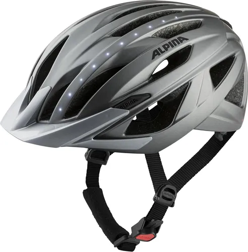 Alpina Haga LED MTB Fahrradhelm in Grau, M 51-56