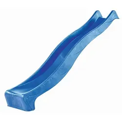 Karibu Wellenrutsche Aktion 2 Blau 3 m - Rutschen & Schaukeln - Hochwertige Kunststoffrutsche, 300 cm lang, ideal für Spielhäuser mit Podesthöhe von 150 cm, langlebig und robust.