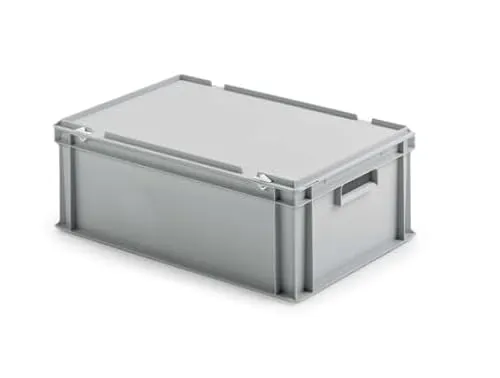 ALUTEC Kunststoffbehälter 40 x 30 x 23,5 cm - robust und vielseitig - Hochwertiger Kunststoffbehälter mit stabilem Scharnierdeckel und ergonomischen Handgriffen. Ideal für Lagerung und Transport, langlebig und chemikalienbeständig.