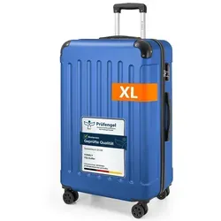 YONSLY Gepäck Suitcase Reisekoffer XL, Saphirblau - SICHER UND MOBIL: Der YONSLY Reisekoffer überzeugt mit einem integrierten Zahlenschloss und 360°-Lenkrollen für müheloses Reisen. Ideal für lange Reisen, bietet er großzügigen Stauraum und ist leicht zu handhaben.