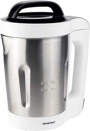Silvercrest SMK 1000 B3 COOK 'N' MIX Küchenmaschine - Küchenmaschine mit Kochfunktion, 4 Automatik-Programmen und Edelstahl-Mixbehälter (3,9 l) für vielseitige Zubereitung von Suppen, Kompotten und Smoothies.