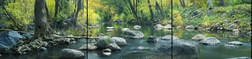 Bedruckter Sichtschutz PANORAMA XXL Fluss Foto-Motiv