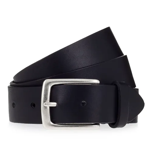 b.belt Gürtel Leder #BBT-BBS0052I28 (schwarz - 100 cm) - Herren-Gürtel aus hochwertigem Leder in klassischem Schwarz. Mit einer Breite von 3,5 cm und stabiler Dornschließe ist er ideal für den täglichen Einsatz und verleiht jedem Outfit einen eleganten Akzent.