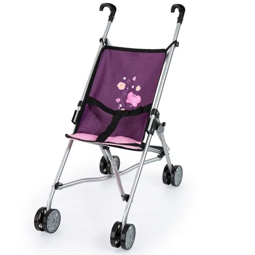 Bayer Design 30157AA Puppenbuggy - Leichter faltbarer Puppenwagen mit Sicherheitsgurt, ideal für Puppen bis 46 cm und praktisches Schmetterlingsdesign