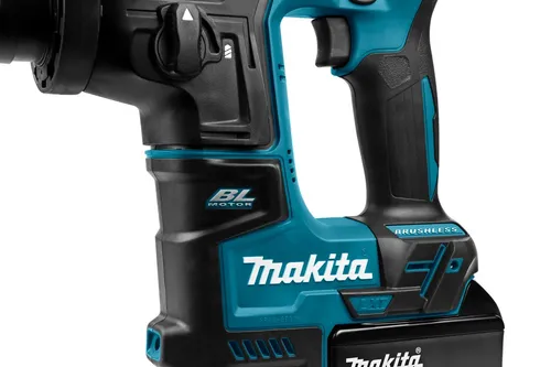 Makita DHR171ZJ Bohrmaschine SDS-Plus 18V LXT - Bohrhammer mit bürstenlosem Motor und 1,2 J Schlagkraft, ideal für anspruchsvolle Bohrarbeiten. Inklusive praktischem Zusatzgriff für besseren Halt.