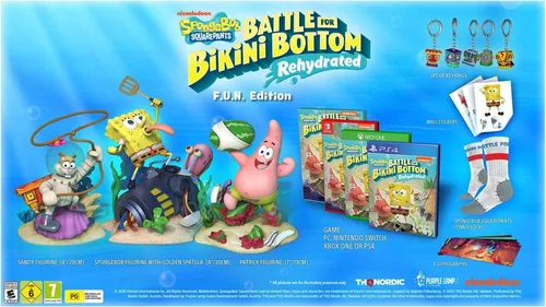 Spongebob SquarePants: Battle for Bikini Bottom - Rehydrated F.U.N. Edition [Xbox One] - Xbox One Spiel mit originalgetreuem Remake, spiele als SpongeBob, Patrick und Sandy und erlebe den brandneuen Mehrspieler-Modus!