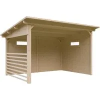 SKAN HOLZ Vimmerby Pavillon 410 x 310 cm - Pavillon aus robustem Holz, ideal für Gartenpartys und entspannte Stunden im Freien, mit großzügigen Maßen von 410 x 310 cm.