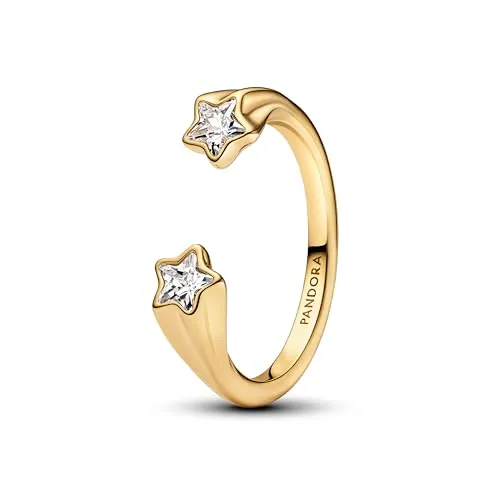 PANDORA Ring für Damen Sternschnuppen Goldfarben 163582C01-50 Ringgröße 50/15,9