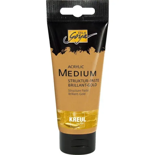 Solo Goya Acrylic Medium Struktur-Paste Brillant-Gold 100 ml Tube