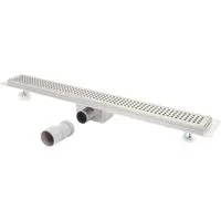 Duschrinne MCW-D94b - Edelstahl Bodenablauf 110cm - Duschrinnen & Abläufe mit abnehmbaren Rost für einfache Reinigung, optimal für ebenerdige Duschen und belastbar bis 200 kg.