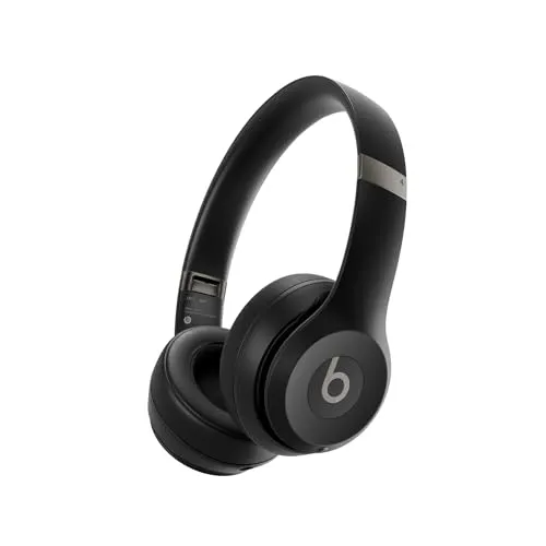 Beats Solo 4 - Kabelloser Bluetooth On-Ear Kopfhörer, bis zu 50 Stunden Akkulaufzeit und personalisiertes 3D Audio, Mattschwarz