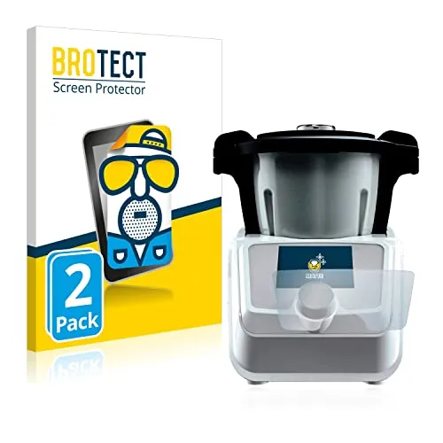 BROTECT Entspiegelungs-Schutzfolie für SilverCrest Mini Monsieur Cuisine Connect (2 Stück) Matte Displayschutz-Folie, Anti-Reflex, Anti-Fingerprint